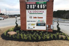 New Plant Material Installed Around Sign at Dallas Commons