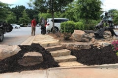 Installed New Steps at Parkside Shoppes of West Cobb